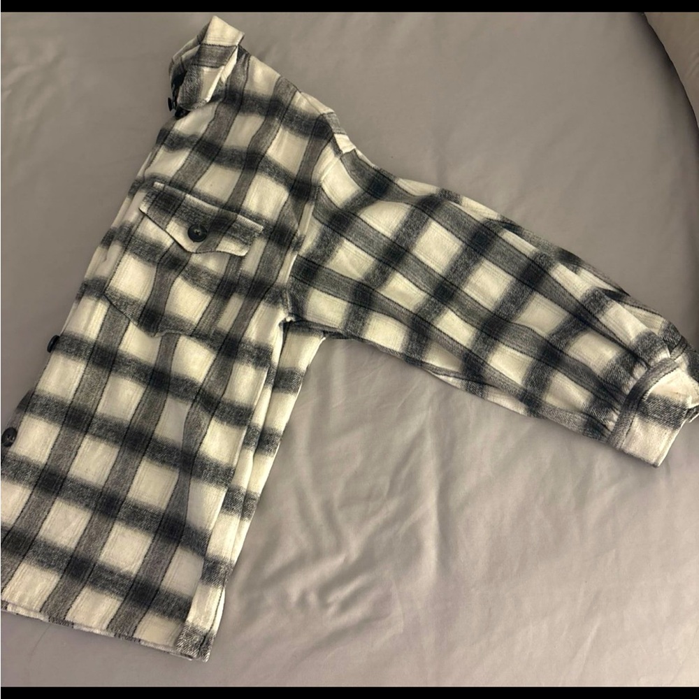 Plaid Button-Up Shirt